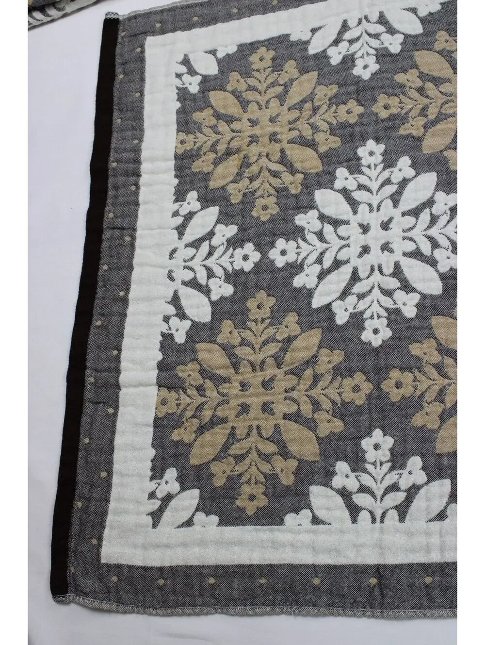 4-Pack Cotton Gauze Bath Towels Floral Print Lightweight Soft Muslin Breathable